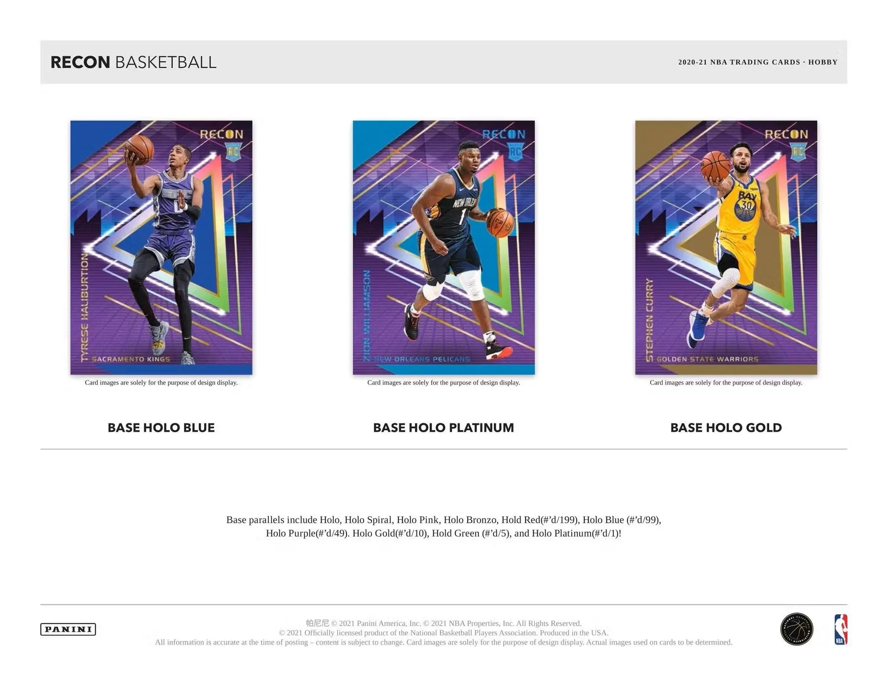 2020/21 Panini Recon Basketball Hobby Box