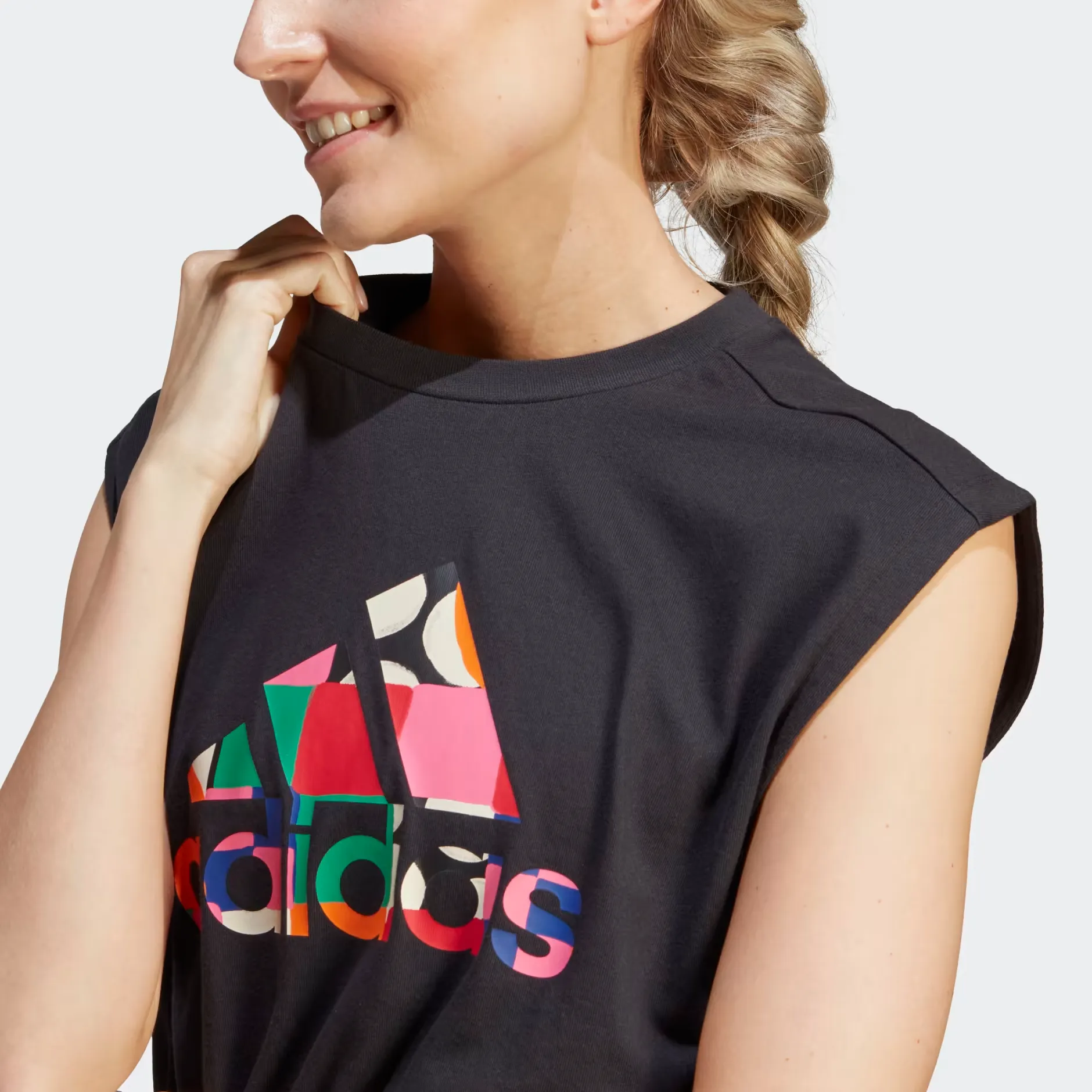 Adidas Women's Farm Rio Sleeveless Tee - Black / Multi