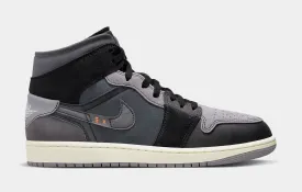 Air Jordan 1 Retro Mid Craft Inside Out Mens Lifestyle Shoes (Black/Grey)