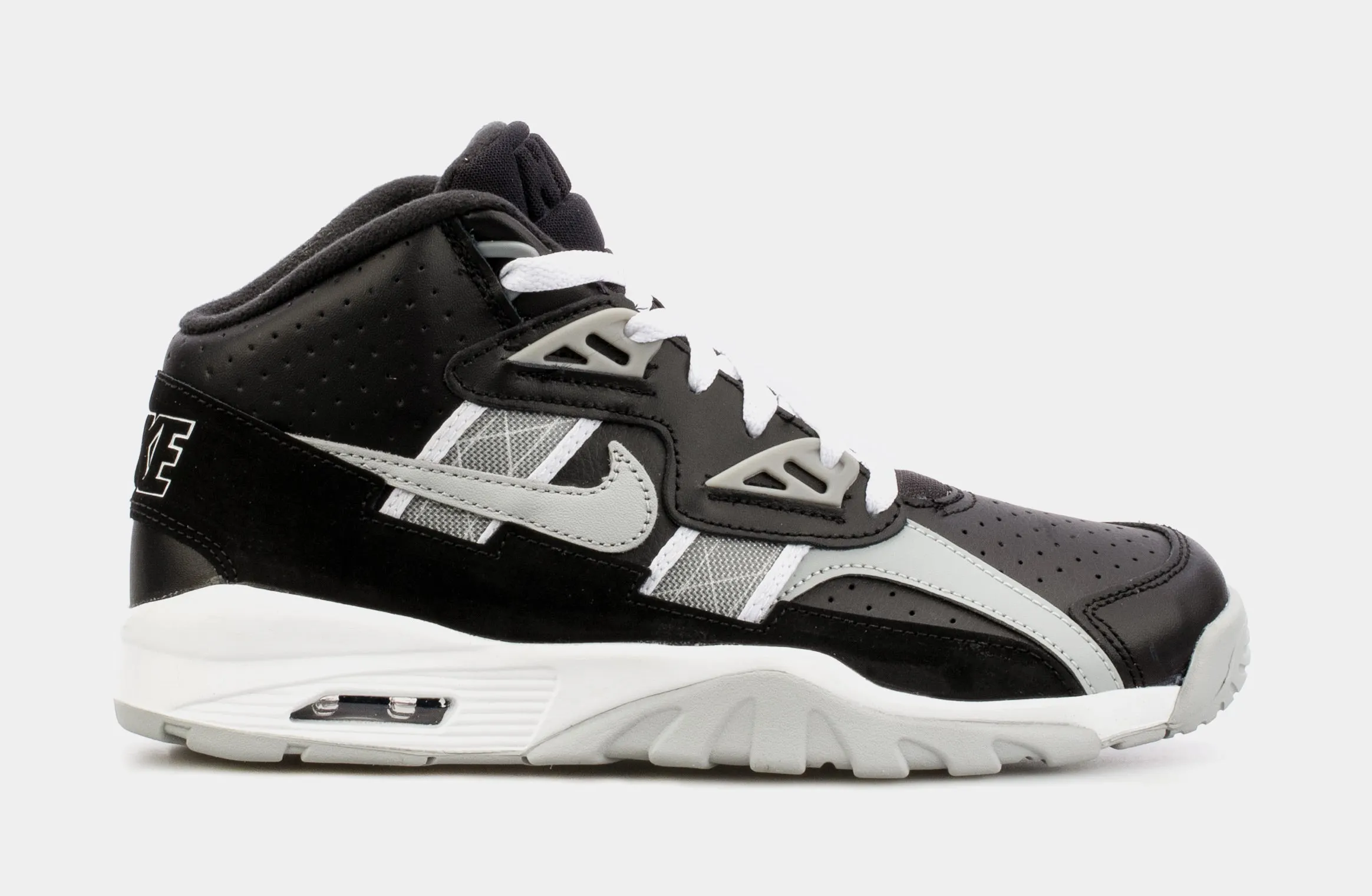 Air Trainer SC Grade School Basketball Shoes (Black/Grey)