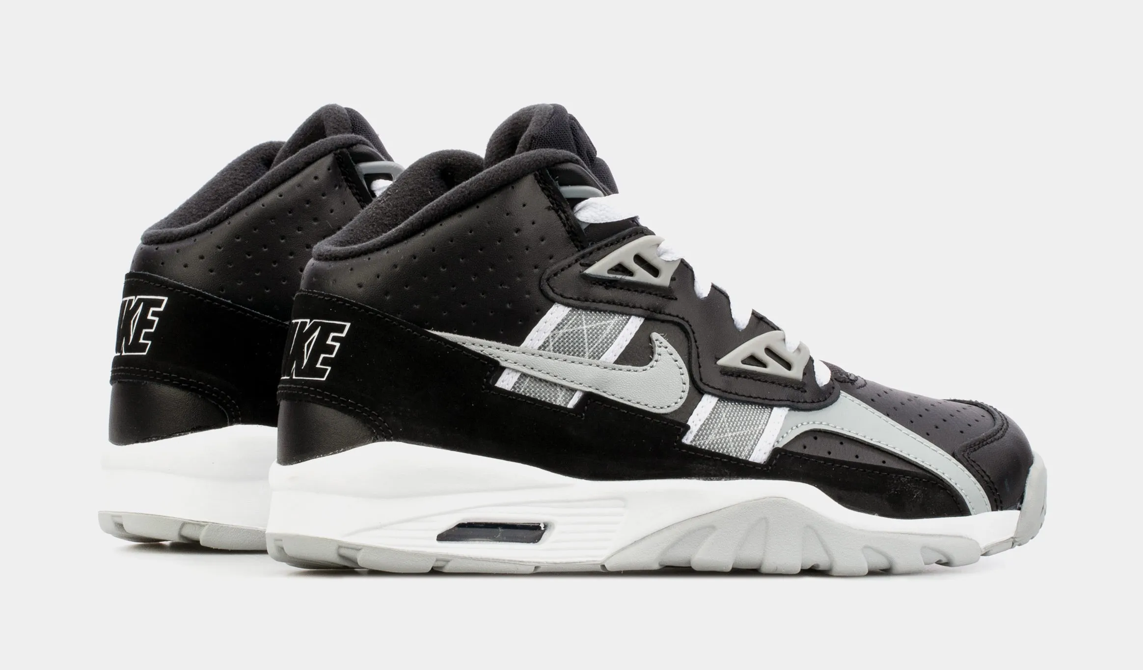 Air Trainer SC Grade School Basketball Shoes (Black/Grey)