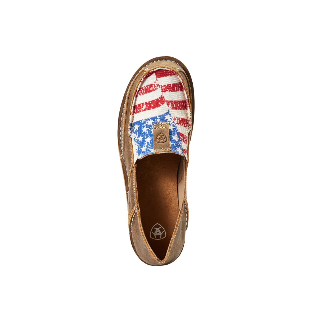 Ariat Women's Cruiser Brown Bomber US Flag Shoe