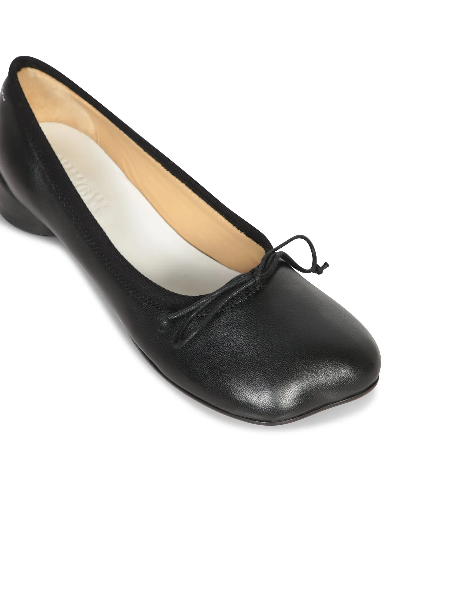 Black Nappa Ballet Flats