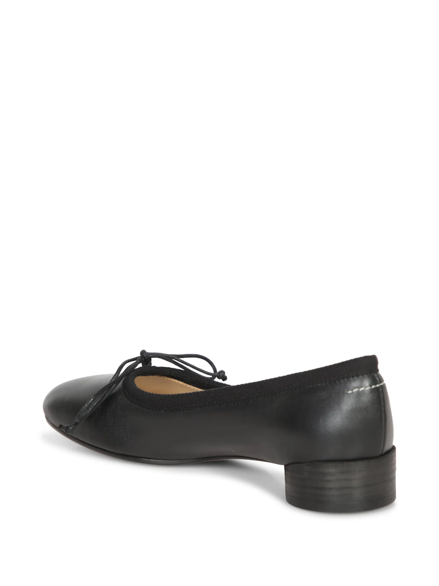 Black Nappa Ballet Flats