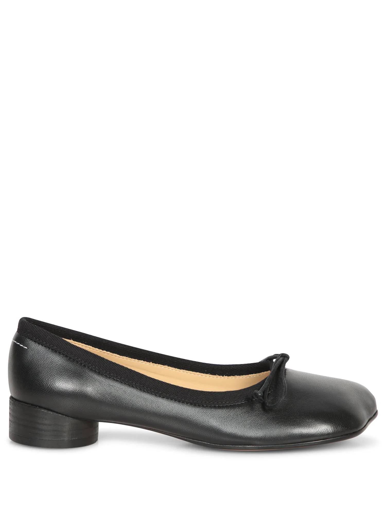 Black Nappa Ballet Flats