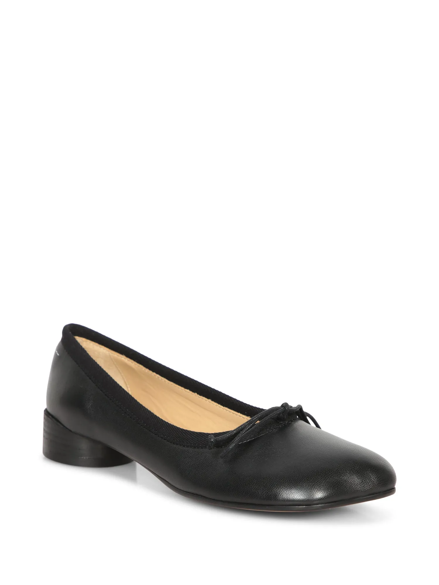 Black Nappa Ballet Flats