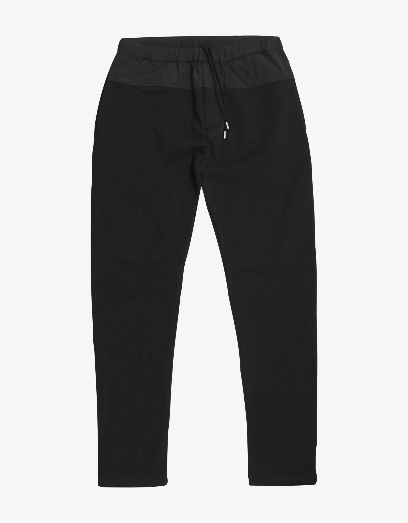 Black Nylon Panel Logo Sweat Pants