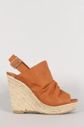 Breckelle Slingback Espadrille Platform Wedge