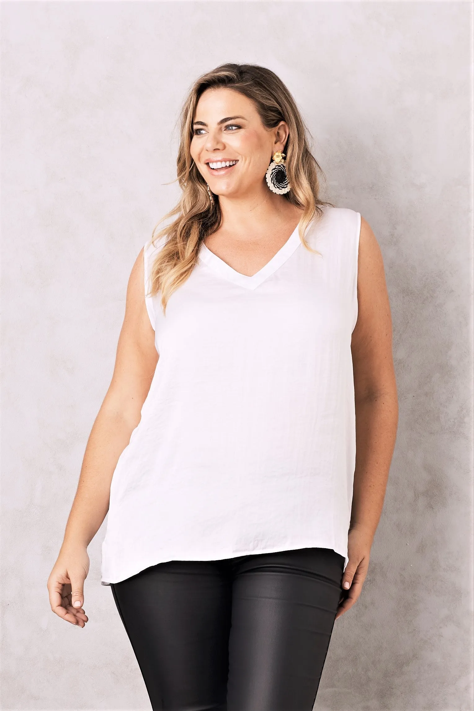 Chloe Sleeveless Top White