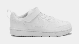 Court Borough Low Refraft Grade School Lifestyle Shoes (White)