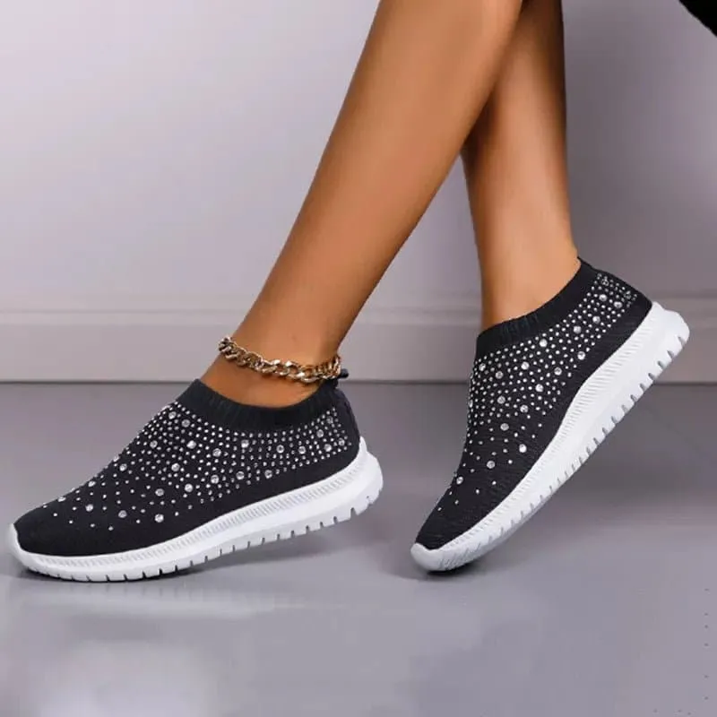 Crystal Mesh Sneakers with Breathable Design - Stylish & Comfortable Footwear | 7 Colors & Sizes 35-43