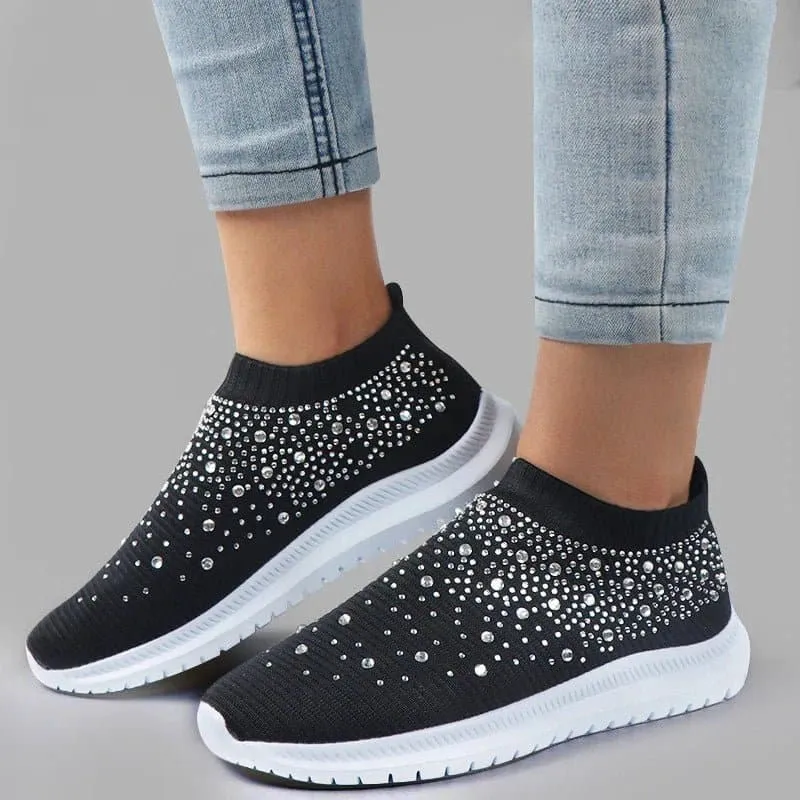 Crystal Mesh Sneakers with Breathable Design - Stylish & Comfortable Footwear | 7 Colors & Sizes 35-43