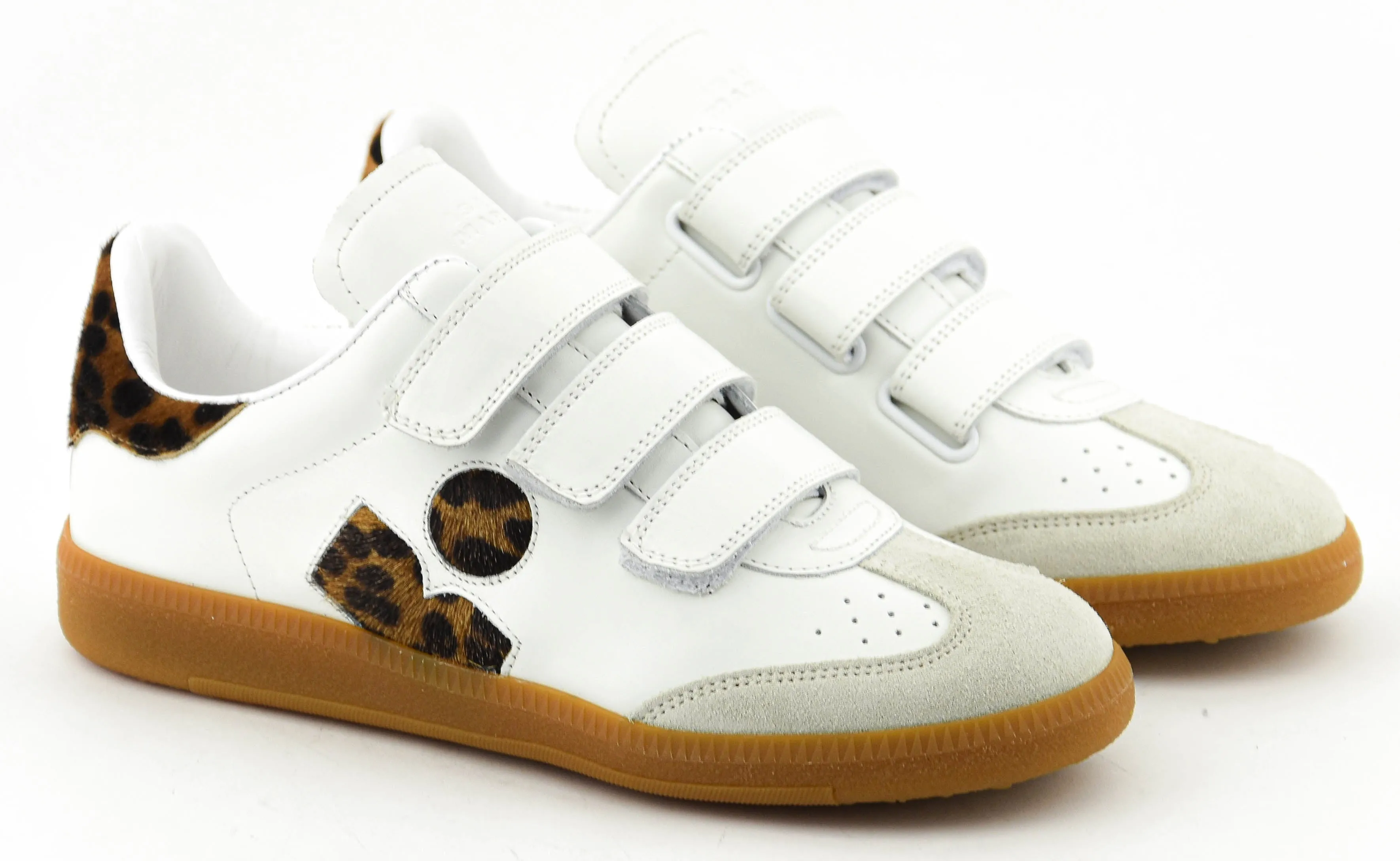 ISABEL MARANT BETH SNEAKER WHITE LEOPARD