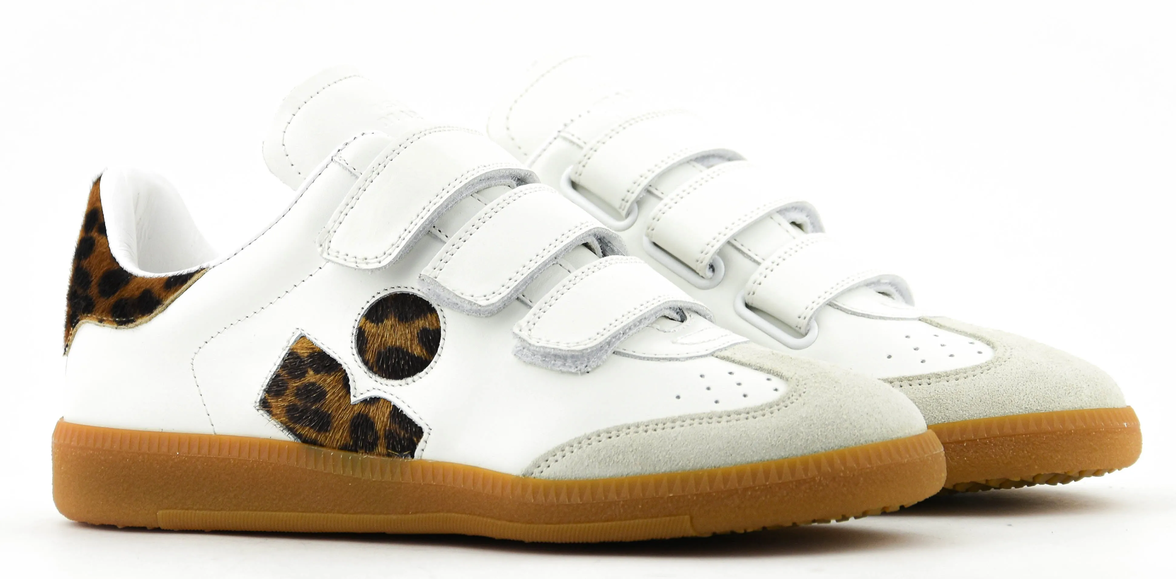 ISABEL MARANT BETH SNEAKER WHITE LEOPARD