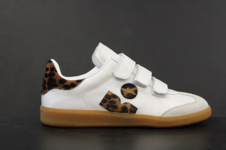 ISABEL MARANT BETH SNEAKER WHITE LEOPARD