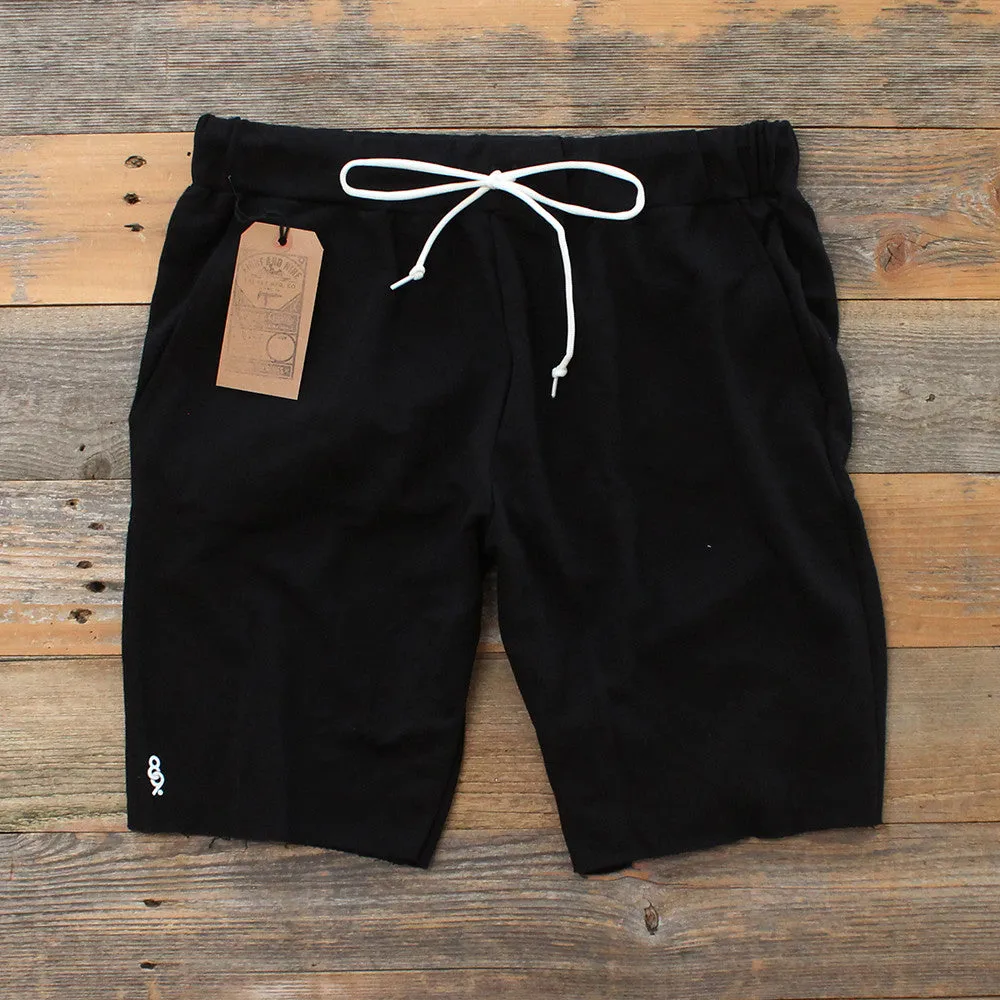 Mini Keys Cut Off Terry Shorts Black