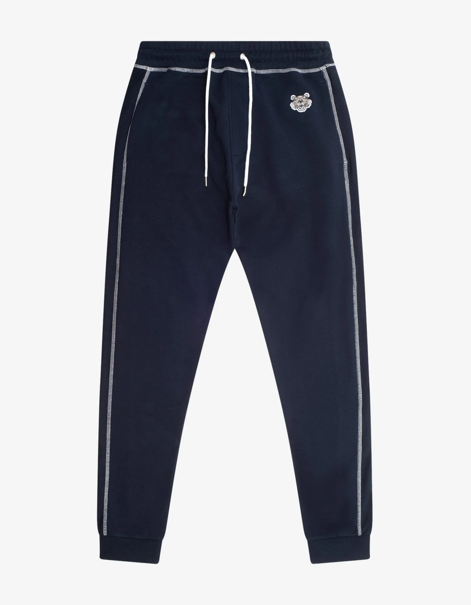 Navy Blue Tiger Crest Sweat Pants