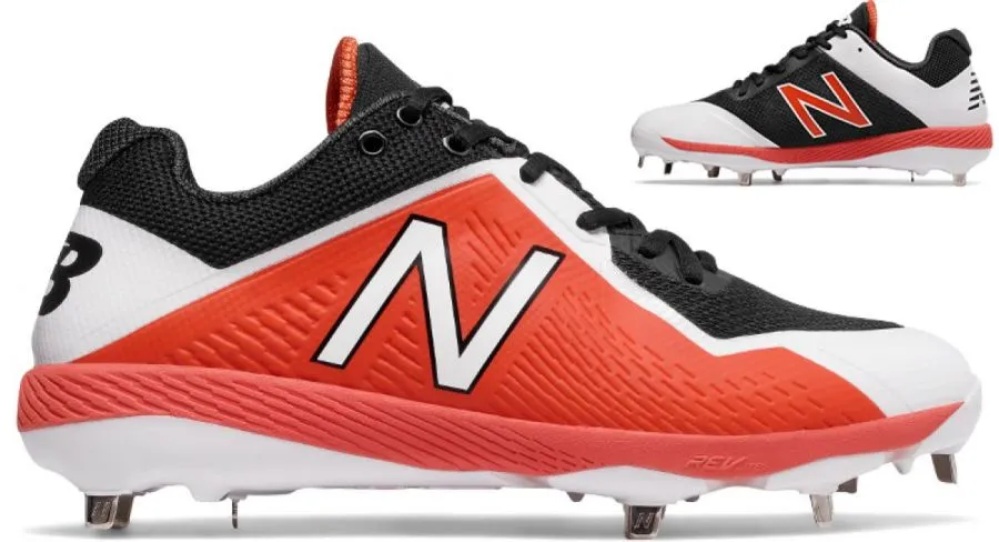 New Balance Mens L4040v4 Low Metal Baseball Cleats