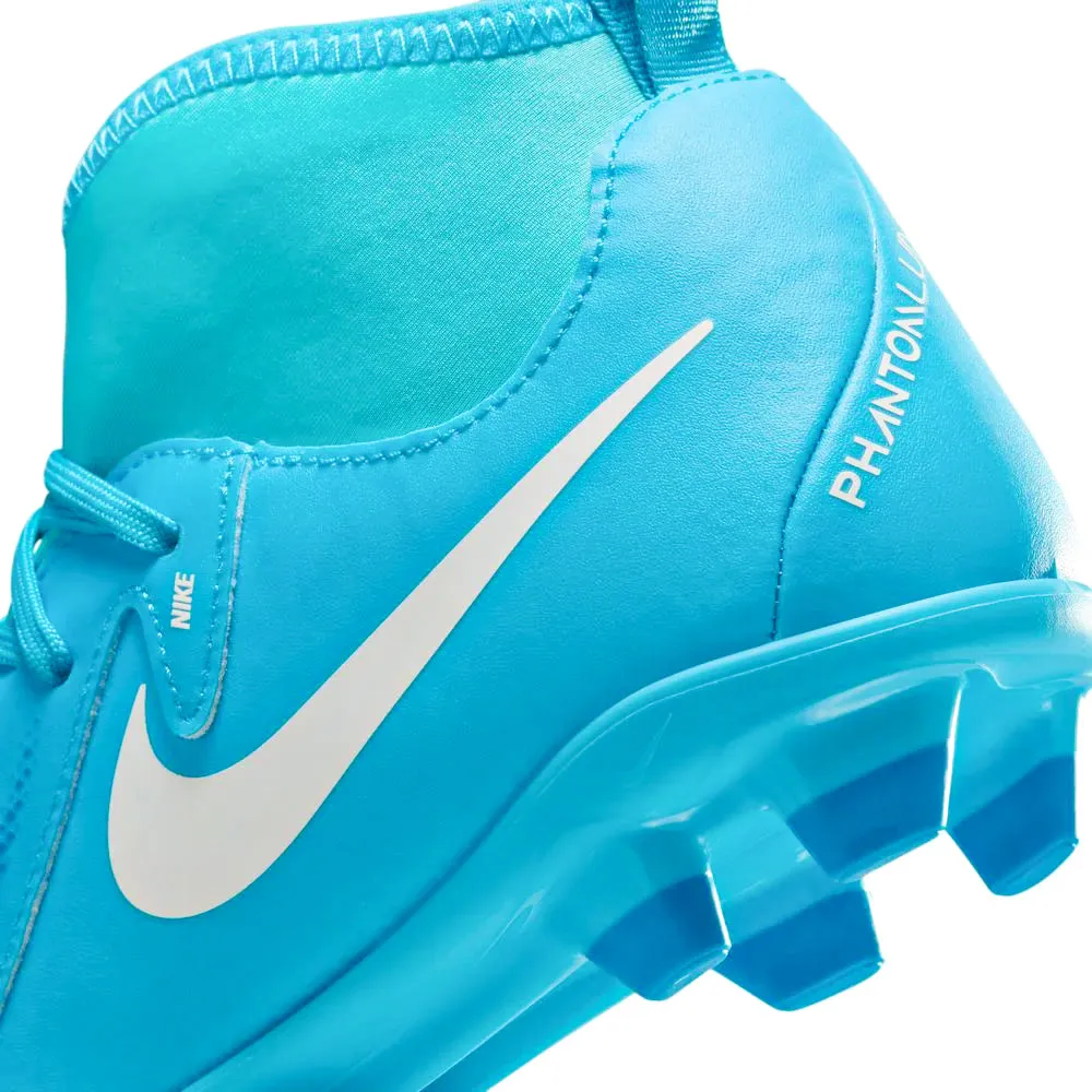 Nike Jr. Phantom Luna II Club FG/MG Soccer Cleats (Blue Fury/White)