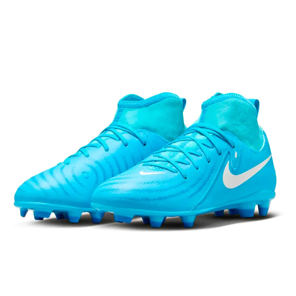 Nike Jr. Phantom Luna II Club FG/MG Soccer Cleats (Blue Fury/White)