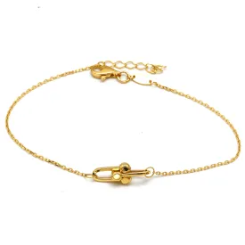 Real Gold GZTF Single Hardware Chain Adjustable Size Bracelet 6633 BR1624