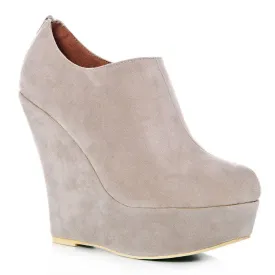 Susan Wedge High Heeled Platform Ankle Shoes Boots