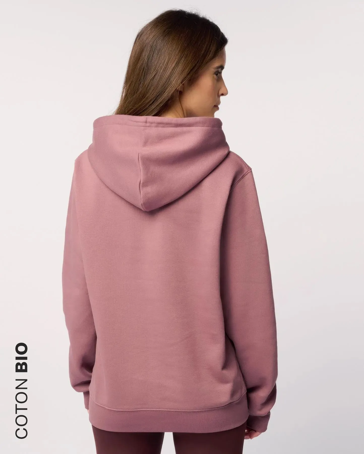 Sweat unisexe en coton bio burgundy YOGA CLUB