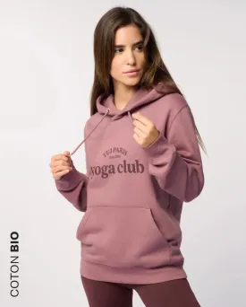 Sweat unisexe en coton bio burgundy YOGA CLUB