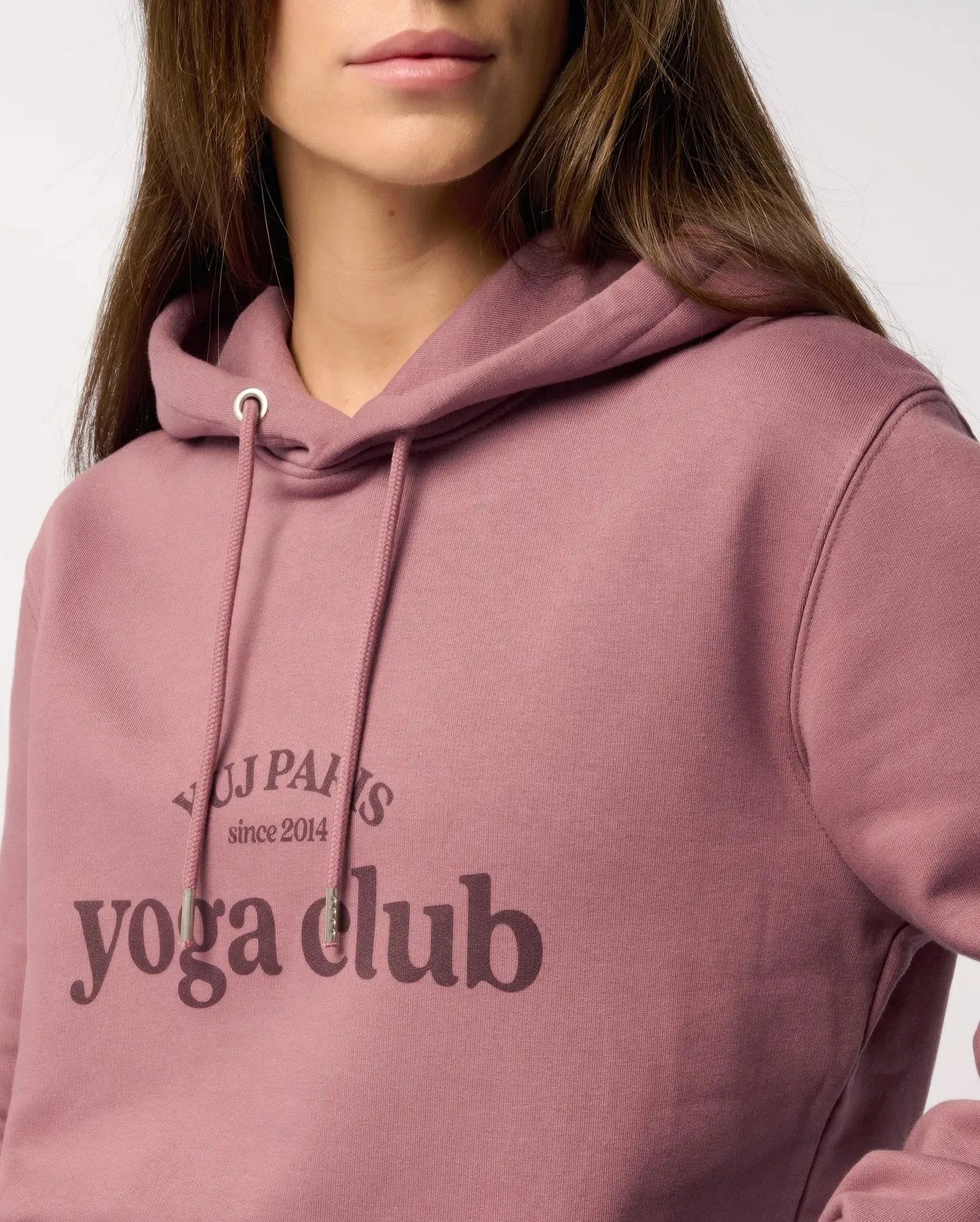 Sweat unisexe en coton bio burgundy YOGA CLUB