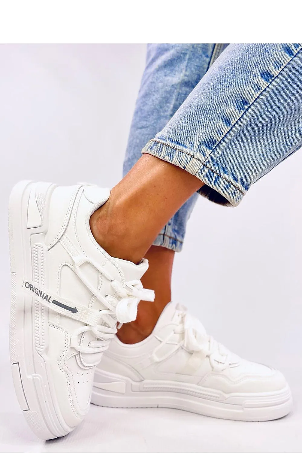 TEEK - Original Classic All White Laced Sport Shoes