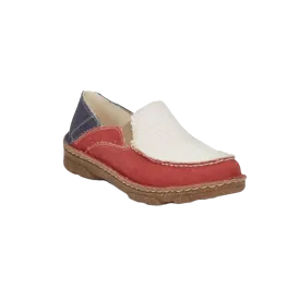 Tony Lama Women's Red White And Blue Moccsi Shoes