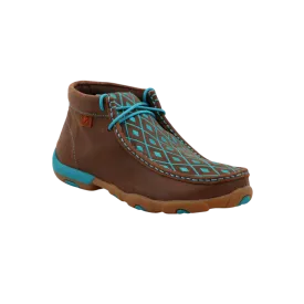 Twisted X Women's Chukka Brown & Turquoise Driving Moc Boots