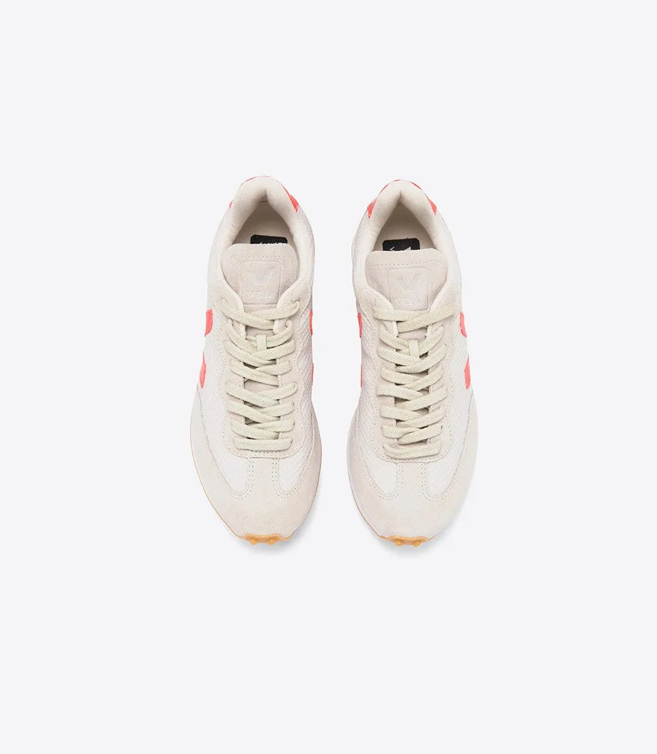 Veja - Rio-Branco Hexamesh Sneakers in Gravel in Orange-Fluo