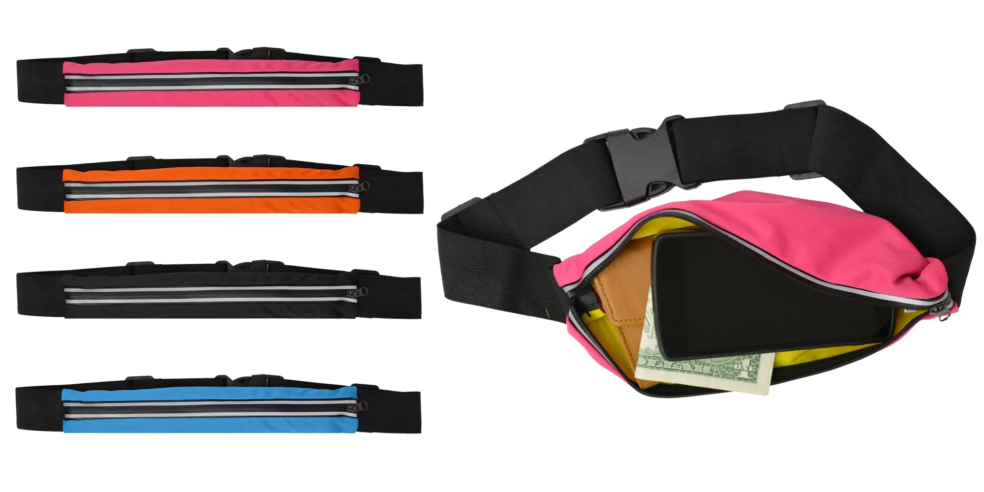 VS-TB15006  RUNNING BELT - SPORTS BELT WAIST BUM BAG FANNY PACK JOGGING BELT WITH ZIP POUCH ANTI PICKPOCKET PICK POCKET PROTECTIVE TRAVEL WAIST BAG PASSPORT HOLDER