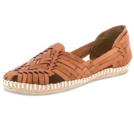 Womens Authentic Huaraches Real Leather Platform Sandals Light Brown - #106