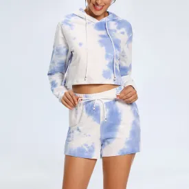 Women's Tie-Dyed Hoodie & Jogging Pants Set