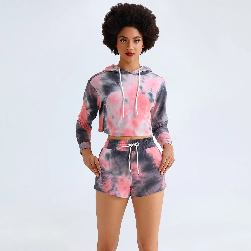 Women's Tie-Dyed Hoodie & Jogging Pants Set